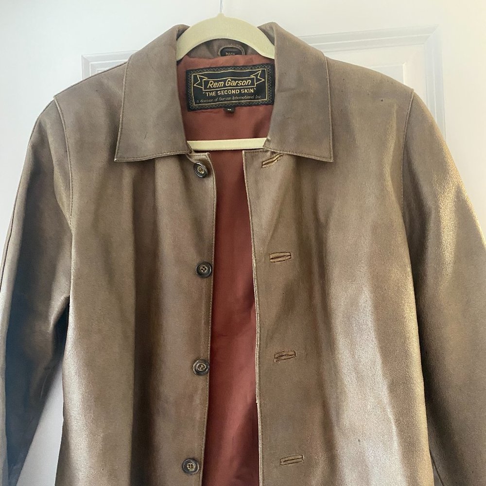REM GARSON SECOND SKIN BROWN LEATHER JACKET